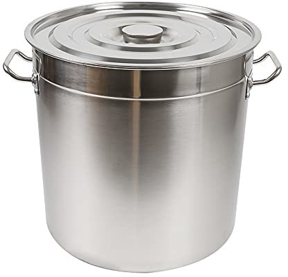 JJsdwin Olla para sopa de 70 litros, gran capacidad, con olla de camping, olla de cocina, asas equipadas, olla de acero inoxidable para cocinas de gas, cocinas eléctricas, cocinas de inducción, color
