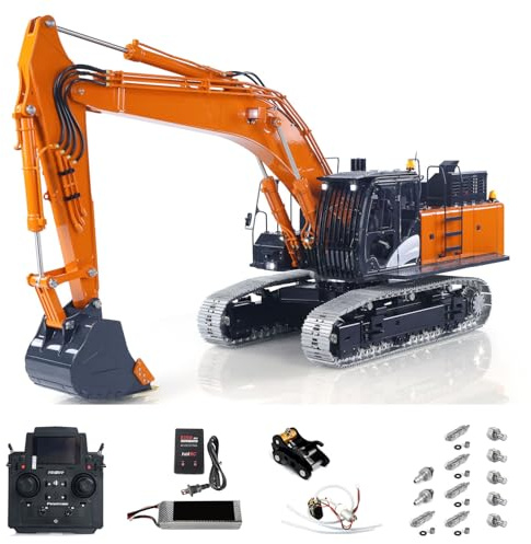 TOUCAN RC HOBBY Pelle hydraulique LESU 1/14 RC 90 % métal Aoue ZX490 RTR Télécommande 2 bras Heavy Digger Modèle PL18EV Lite Lumière Sound Fumée pour les loisirs