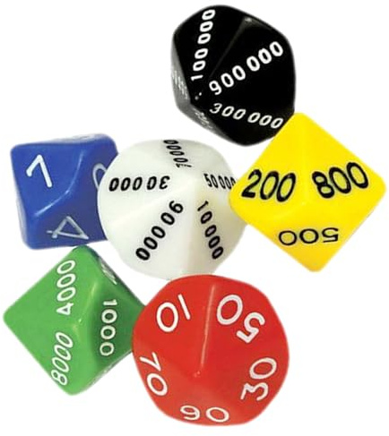 ORFOFE 6pcs Plastic Dice for Teaching Projects and Home Use Easy to Carry Board Game Dice with Long Playing Time Lightweight Props for Party Accessories Random Color