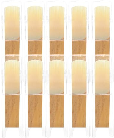 Cabilock 10 Stück 10 Stück Sopran Saxophon Blättchen aus Holz Härte 25 Langlebig und Robust für Häufiges Präzise Gefertigt für Stabile Leistung und Gleichbleibenden Klang