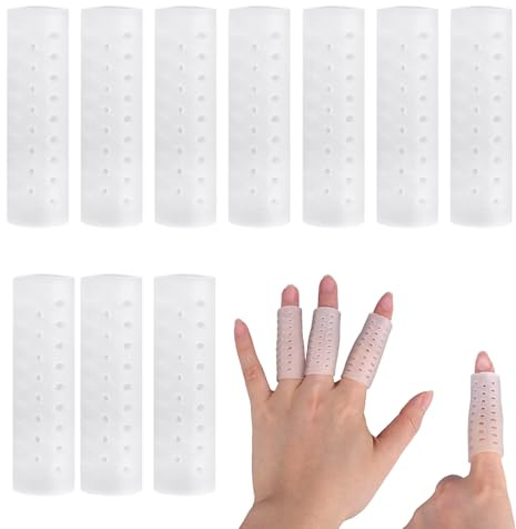 10uds Protectores de Dedos Anti-Hurgarse la Piel, Reutilizables y Transpirables Deditos Protectores Guantes Prevención de Hurgarse la Piel para Manos Agrietadas & Padrastros (Estilo 1)