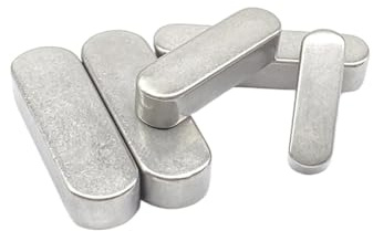 Slotted Cylindrical Pin 1~20pcs M3M4M5M6M8M10M12 304 A2-70 Stainless Steel Rectangle Round End Type A Parallel Flat Key Drive Shaft Roll Shaft Dowel Pin(M6x6x30mm-5pcs)