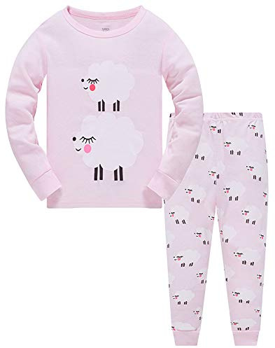 TEDD Girls Christmas Pyjamas Set Toddler Clothes Sleepwear Animal Printed Nightwear Winter Long Sleeve Pjs 2 Piece Outfit Xmas Gift for Kids