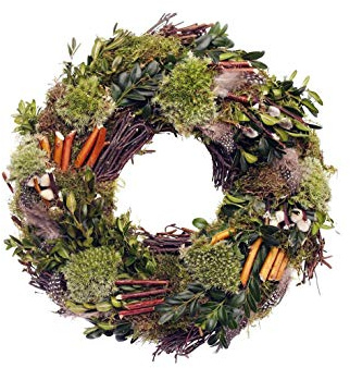 CREAFLOR HOME Türkranz mit frischem Buchsbaum Ø 30cm grün braun Natur