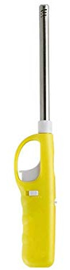 Mr Gadget Solution® Lighter, Modern, Yellow, Liquefied Petroleum Gas, Kitchen, Camping, BBQ, Barbecue Flame Up-One Pack