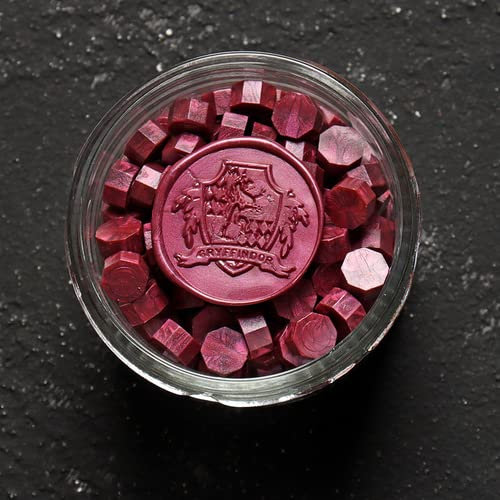 Uraltes Siegelwachs Siegelmaterial Perlmuttfarbe Feuerfarbe Siegelwachs Körnung Stempel Perle Einladung Umschlag Versiegelung Retro Handwerk-lila rot 100St