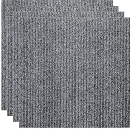 8/16 StüCk Teppichfliesen Selbstklebende rutschfeste Waschbare Teppich Bodenbelag Selbstzuschneidend Nahtlose Bodenmatte FüR KüChe, Wohnzimmer, Schlafzimmer, Bad(Size:50x50cm(16pcs),Color:Hellgrau)