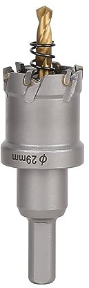 Vearter 29mm Coronas para Metal, Broca de Carburo Sierra Perforadora TCT Cortador para Metal Duro, Acero Inoxidable, Acero Dulce, Aleación de Aluminio, Cobre, Hierro, Plástico, Fibra de Vidrio