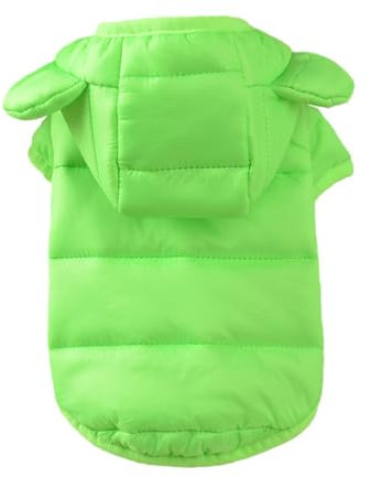 Hunde-Wintermantel, Hunde-Wintermantel, Ohren-Dekoration, lange Ärmel, Kapuze, dick, zwei Beine, warm, einreihig, Cartoon-Dinosaurier-Druck, Hunde-Daunenmantel, Haustier-Wintermantel