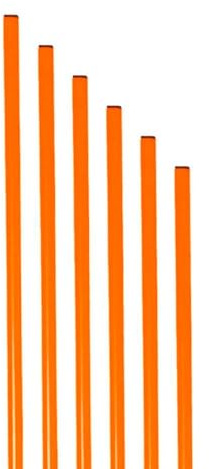 Set 6 Picas de Entrenamiento zastor 120 cm PVC, Naranjas, Agilidad y coordinacion