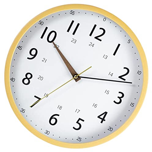 PRETYZOOM Wanduhr Badezimmer Uhr Wohnzimmeruhr aus Holz Batterieuhr Holzdekor Vintage-Dekor Wohnkultur Schlafzimmer Uhr stumme Uhr Jahrgang schmücken Geschenk Büro Glas