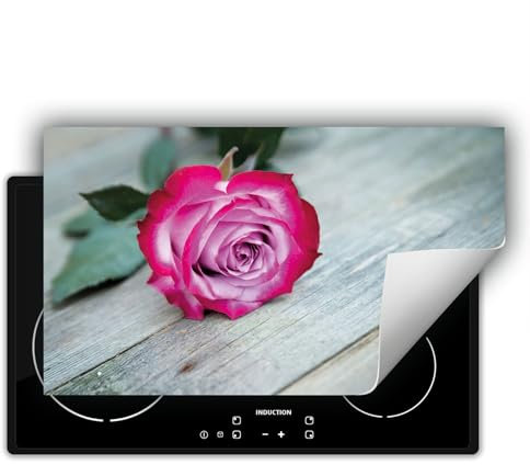 DarHaus Copri piano cottura induzione 90x52 cm - Tappetino antiscivolo avvolgibile per induzione - rosa