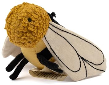 Fabelab Baby Biene Rassel | Babyspielzeug 0-6 Monate | Geschenk für Junge & Mädchen | Knisterspielzeug | Weiche Bio-Baumwolle