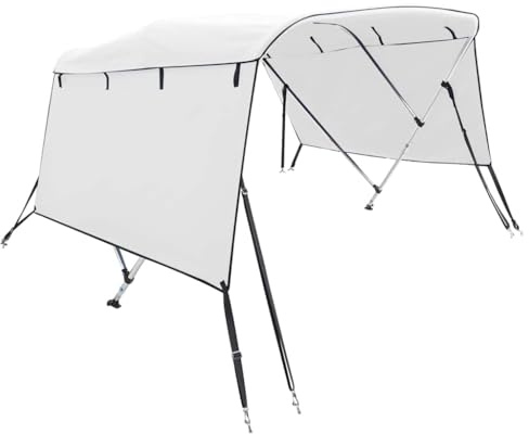 vidaXL Toldo Bimini 3 Arcos con Paredes Laterales 183x(137-152) x137 cm