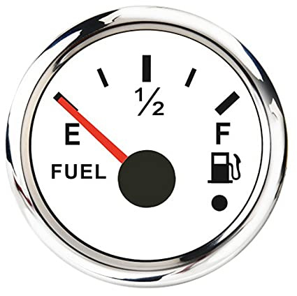 Persistence 52Mm Indicatore di Livello Carburante 0-190Ohm Commutabile 240-33Ohm Misuratore di Livello Olio Combustibile Impermeabile Barche Auto Indicatori con Allarme Bianca