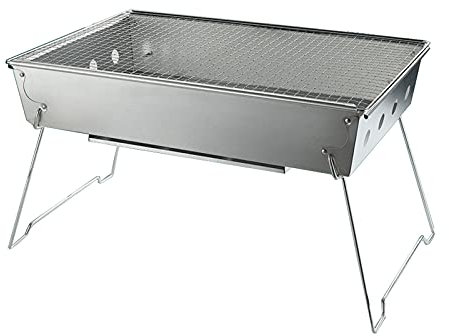 Barbecue au Charbon de Bois Pliant, Gril de Camping Portable, Mini Support de Barbecue au gaz au Charbon de Bois pour feu de Camp Compact
