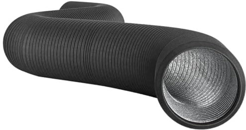 Hvac Entlüftungsschlauch für Trockner, flexibler Aluminiumkanal mit 2 Klemmen, Trockner-Entlüftungsschlauchklemme, Ersatz-Trockner-Lüftungsschlauch für HVAC-Belüftung, 1,2 cm (4/6 Zoll)