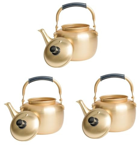 Alipis 3 Pz Bollitore Per Vino Di Riso All'aperto Bollitore Per Acqua Calda Teiere Brocca Di Latte Bollitore Per Da Campeggio Piano Cottura Pentola Teiera Per Acqua Bollita Stufa