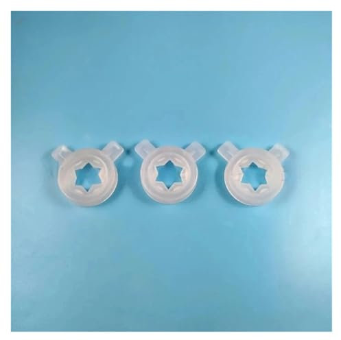 mhddhd Ensemble 3 en 1 de pièces de Rechange for Machine à crème glacée Molle en Forme d'étoile hexagonale, couvercles et buse de 37 mm de diamètre intérieur