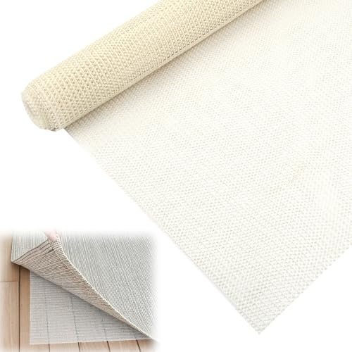 120 x 180 cm alfombrilla antideslizante para alfombra, alfombrilla antideslizante, se puede cortar, antideslizante, agarre de alfombra de PVC, para manteles (blanco)