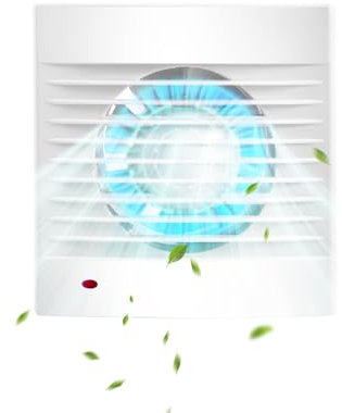 Gxpjycfob 4 Inch 100mm Bathroom Extractor Fan, 15W Silent Powerful Bathroom Fan, Wall/Ceiling Exhaust Fan for Bathroom Bedroom Office Kitchen Toilet, 32 dB, IPX4 Waterproof, White