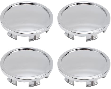 Fockety Centrumkåpor, 4 st 75 mm ytterdiameter 65 mm innerdiameter Snäppfäste Plast Navkåpor Reptåliga Regntåliga Universella Biltillbehör (Elektropläterad)