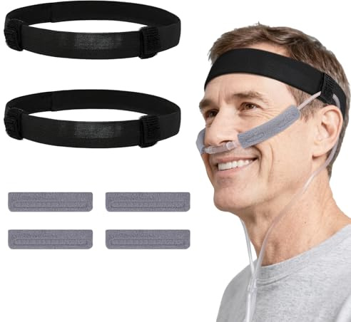 ZXMOBY 6Pcs Oxygen Nasal Cannula Headband, Nasal Cannula Ear Protectors Cushions, Face Cushion for Portable Oxygen Make Oxygen Tube Users Relieve Ear Pain and Cheek，Oxygen tubing Accessories
