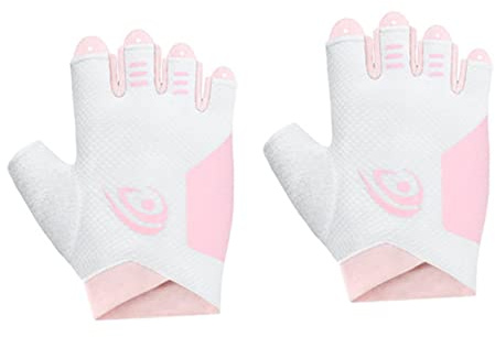 VERDANVERSE Breathable Half Finger Bike Gloves Lightweight Protective Mitts for Outdoor Activities Non Slip Cycling Gloves for Men and Women Pink Fitness and Weightlifting Training Handwear