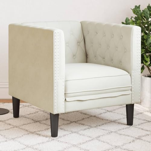CKioict Sillón clásico Chesterfield de terciopelo con cierre de botón, asiento acolchado y patas robustas