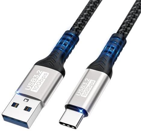 Câble USB A vers USB C 1m,transfert de données 10Gbit/s,3A charge rapide pour iPhone 17/16/15/Pro Max,Samsung Galaxy S24/S23/S22/S21,A55/A54/iPad Pro/SSD externe/USB vers périphérique Type-C