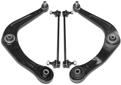 SUSMONSTER 4-TLG Federungsbausatz – Vorderer Unterer Querlenker mit Kugelgelenk Stabilisatorstange, kompatibel mit 2000-2007 Peugeot 206 CC 1998-2009 206 2002-2008 206 SW 1999-2009 206 Van