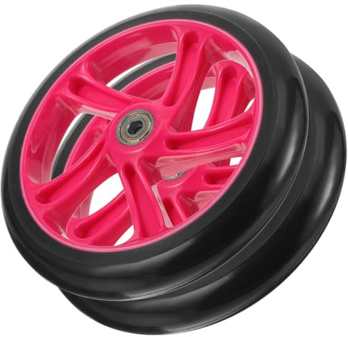 Veemoon Roues de Trottinette Roues Flexibles Résistantes à l'usure Intempéries en PU Lot de 2 pour Scooter Adaptées Utilisation Extérieure
