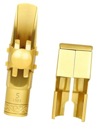 mophrati Hochton Saxophonmundstück, zugelassen für Profis, ermöglicht Spielern mühelos vollere und sattere Töne. Altsaxophonmundstücke mit Blattschrauben.