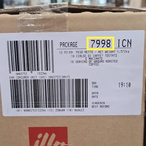 18 Cialde Caffe' Filtro Carta 44Mm Illy Tostatura Media