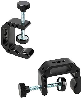CAMVATE Aluminum C-Clamp with 1/4-20 & 3/8-16 Female Socket for Tables Desk Mount(2 Pieces) - 2541