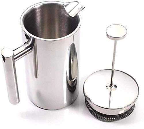 zaizai Termo de Acero Inoxidable 18/10 Resistente para café, Bebida, Prensa Francesa, cafetera de té de Doble Pared, 1000 ml