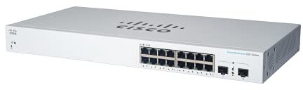 Cisco Business CBS220-16P-2G Smart Switch | 16 GE-Ports | PoE | 2x1G SFP | 3 Jahre eingeschränkte Hardwaregarantie (CBS220-16P-2G-EU)