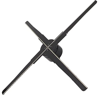 Ventilateur Holographique 3D, Ventilateur LED D'affichage Publicitaire Hologramme 3D à 4 Pales 20,5 Pouces, Affichage de Vidéos Photos 3D Holographiques, Projecteur Hologramme pour(Prise UE)