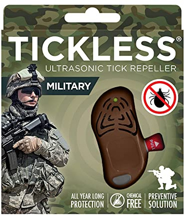 Tickless Military ultraljud anti-fästingar för alla åldrar - brun