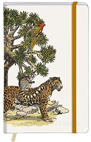 Clairefontaine 115995C - A Jaguar/Fox Hardcover Notebook - A6 10.5x14.8cm 96 Lined Pages 90g White Paper - Animals Collection - 2 visuals, random delivery