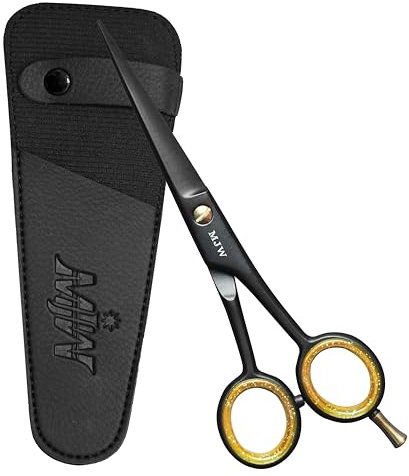 MJW Professional Hairdressing Scissors – 6.5” Stainless Steel Hair Cutting Barber Shears for Salons and Home, Ideal Mustaches, Beard Hair Trimming Scissors for Men, Women and Kids