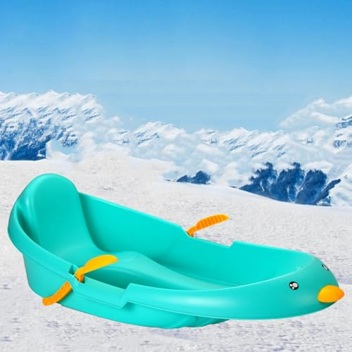 Plastic Snow Sled -Thickened Wear-Resistant Sled, Winter Sled, Children's Snowboard Sled, Plastic Sled, Adult Sled with Backrest