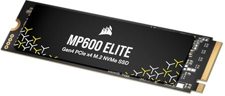 Corsair MP600 Elite SSD NVMe M.2 PCIe Gen4 x4 de 1 TB - M.2 2280 - Lectura Secuencial de hasta 7.000 MB/s - NAND 3D TLC de Alta Densidad - Negro