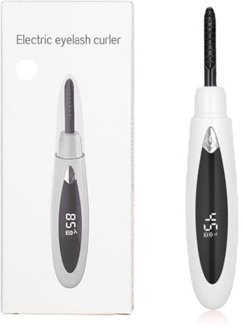 Rizador de pestañas eléctrico, calefactable, seguro con calor y 3 modos de temperatura, rizador de pestañas recargable, calentamiento rápido en 10 s, 24 horas de duración