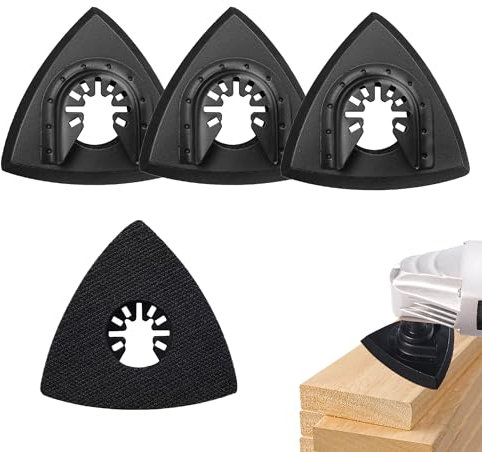 Multi Tool Sanding Pads 4Pcs 80mm Sanding Tools Multitool Triangle Sanding Pads Replacement Loop Oscillating Tool Accessories For Households And Maintenance Workers For Sanding Various Materials