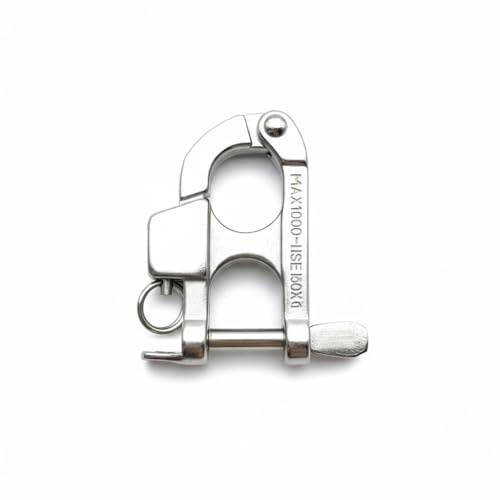 QualiTime Quick Release Snap Shackle, 316 Stainless Steel Shackle, Fixed Bail Shackle for Sailing, Camping, Gym, Pets, Surfing, Diving, Fishing