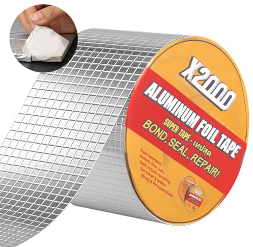 Ruban Butyle Adhésif 1mm x 50mm x 5m, Ruban Adhesif Etancheite Anti Fuite, Ruban Adhesif Reparation Piscine, pour Fuite de Toit, Fissure de Surface, Écart de Rebord de Fenêtre, Rupture de Tuyau