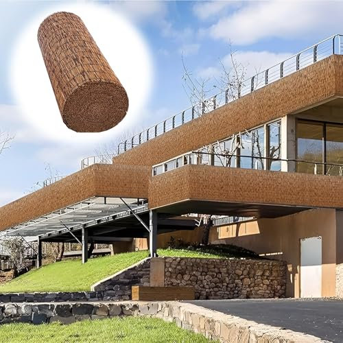 BZCKBZ Sonnenschutz – Natürliche Schilfrohrmatte – Schilfzaun – Dekorativer Gartenzaun – Für Draußen/Garten/Dach/Hofdekoration, Strandflair Schilfzaun Leicht Zu Installieren(60x600cm(2.0x19.7FT))