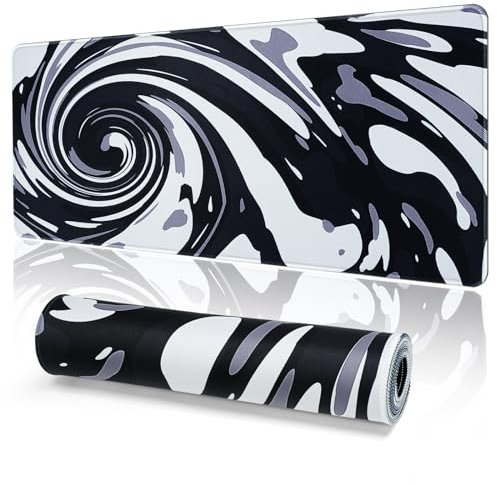 EFISH Tapis de Souris de Jeu Japonais XXL 800 x 300 mm Grand Tapis de Bureau Bords Cousus Imperméable Antidérapant pour PC, MacBook, Ordinateur Portable Améliore la précision et la Vitesse. (A12)