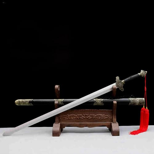 HJHUUA 102cm Espadas Chinas de Madera,Espada de Tai chi de bambú Natural,bokken Hecho a Mano para Entrenamiento de Artes Marciales,exhibición,Cosplay,Accesorios,Regalos